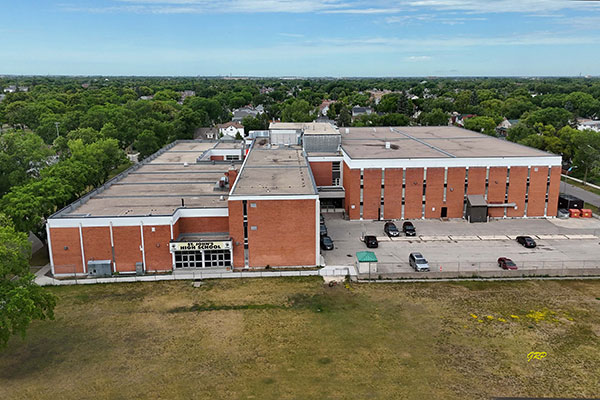 Aerial view of St. John’s High School