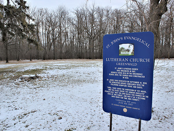 St. John’s Evangelical Lutheran commemorative sign