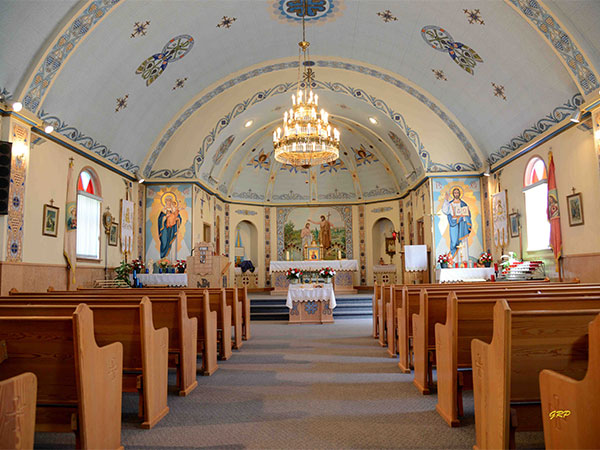 Interior of St. John the Baptist Ukrainian Catholic Church in Neepawa