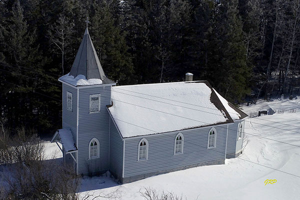 Aerial view of St. Joseph Roman Catholic Church