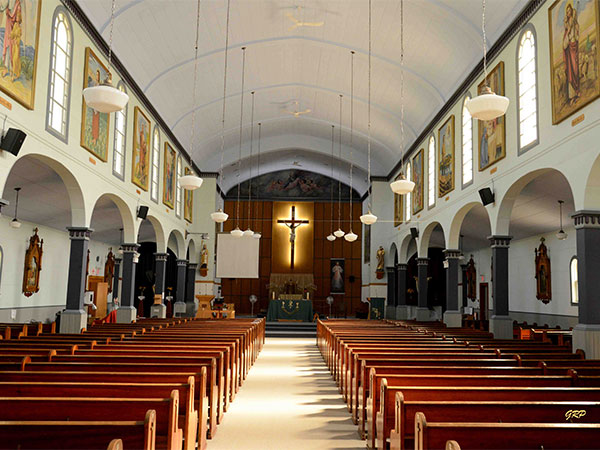 Interior of St. Malo Roman Catholic Church