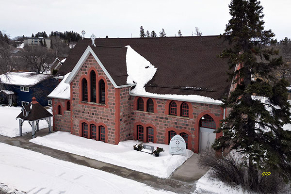 Aerial view of St. Mark’s Anglican Church
