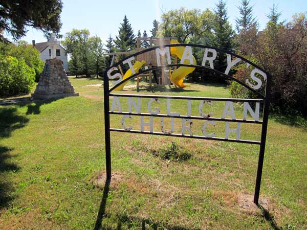 St. Mary’s Anglican Church commemorative monument and sign