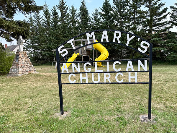 St. Mary’s Anglican Church commemorative monument and sign