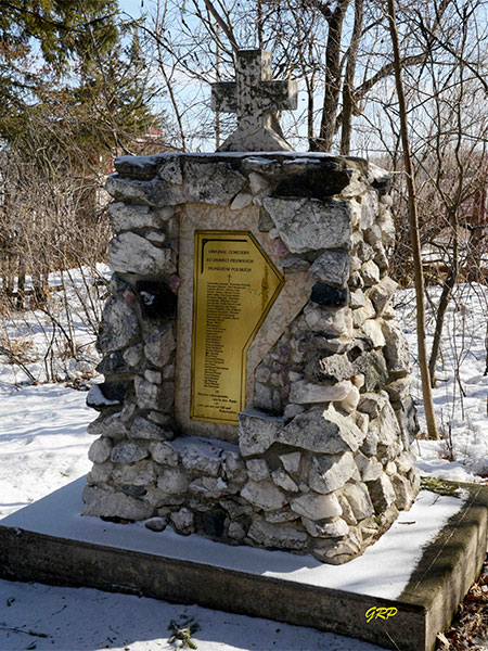 Commemorative monument for those buried in the St. Michael’s Old Roman Catholic Cemetery