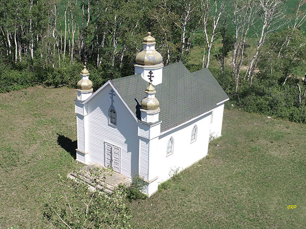Aerial view of St. Michael’s Ukrainian Orthodox Church