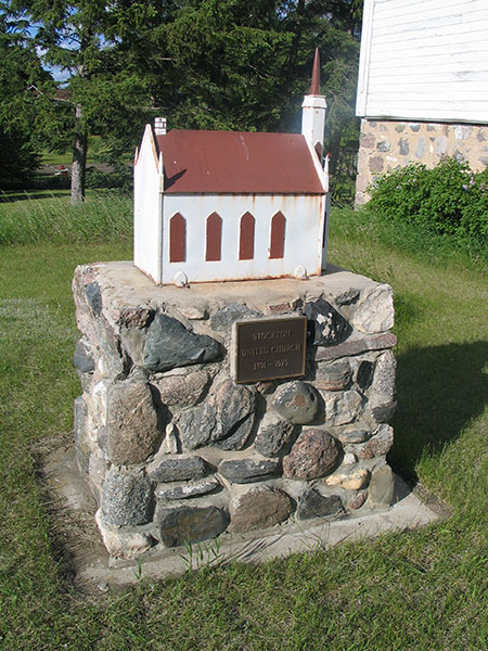 Stockton United Church commemorative monument