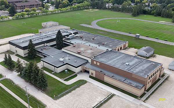 Aerial view of Stonewall Collegiate