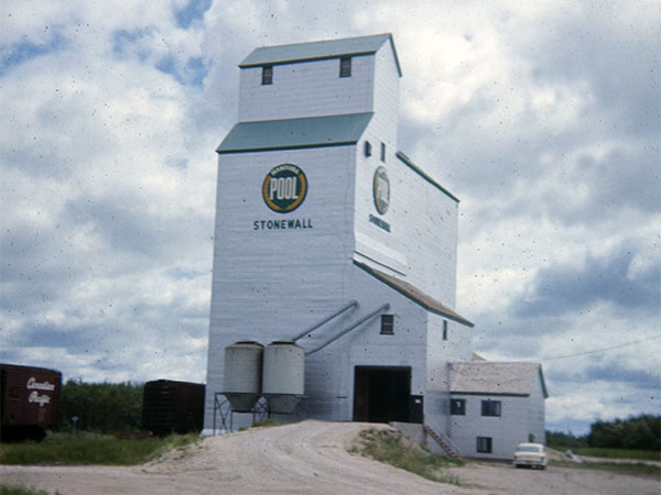 The former Manitoba Pool grain elevator at Stonewall