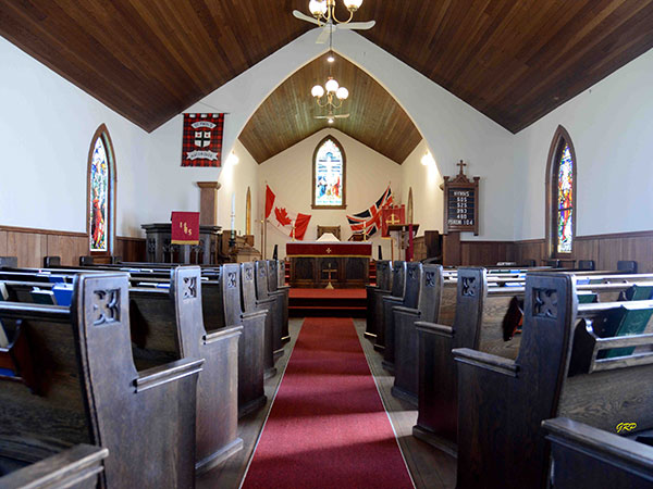 Interior of St. Paul’s Anglican Church at MacGregor