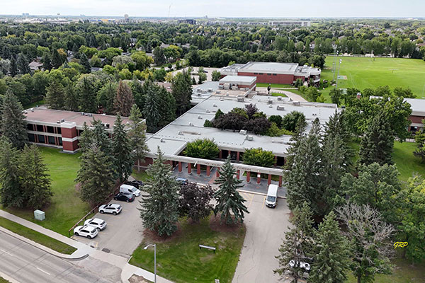 Aerial view of St. Paul's High School