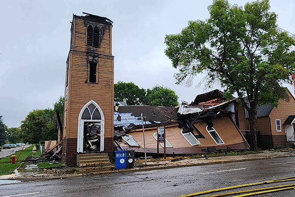 St. Paul’s Lutheran Church / Spanish Church of God after a fire