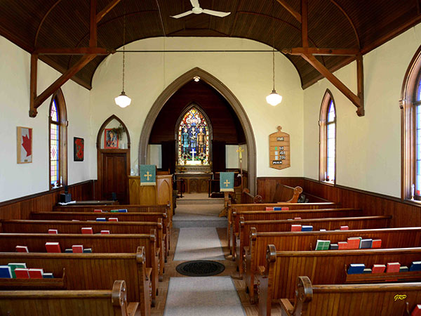 Interior of St. Paul’s Anglican Church at Wawanesa