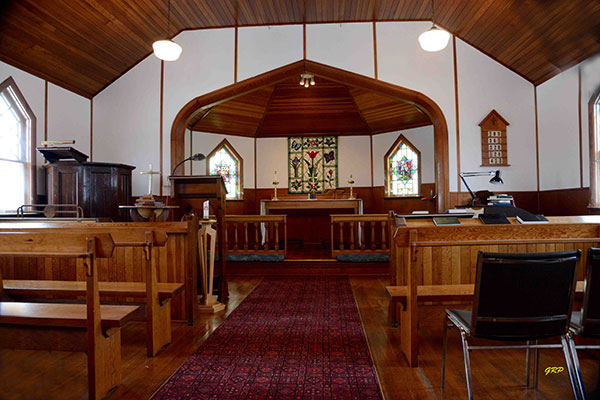 Interior of the St. Peter Dynevor Anglican Church at St. Andrews