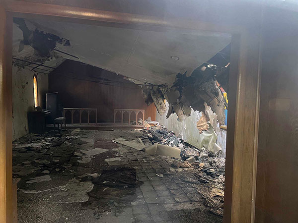 Interior of the former St. Peter&rsquo;s Anglican Church at Balmoral