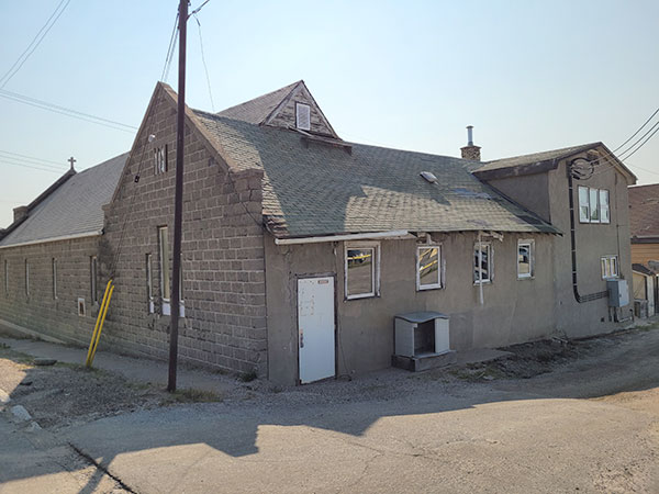 Rear view of St. Peter and St. James Anglican Church in Flin Flon