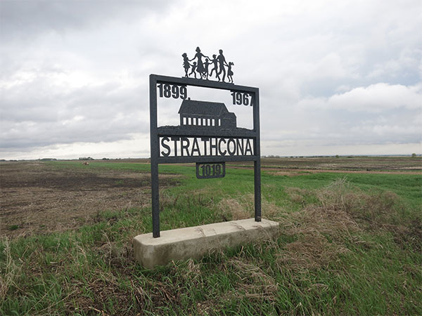 Strathcona School commemorative sign