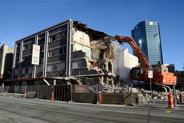 Demolition of the St. Regis Hotel