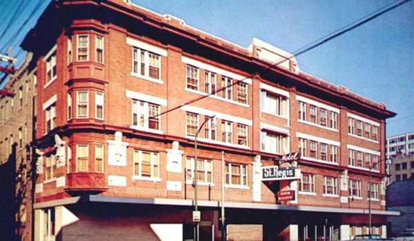 Postcard view of the St. Regis Hotel