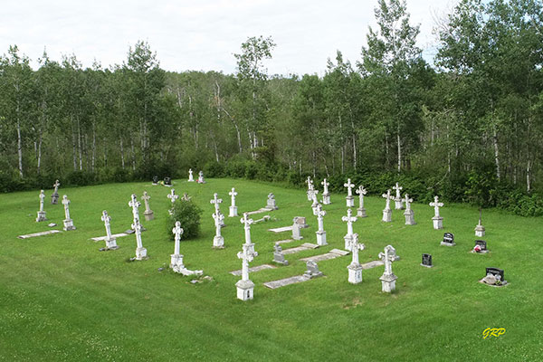 Aerial view of Sts. Peter and Paul Ukrainian Catholic Cemetery