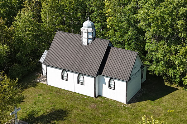 Aerial view of Sts. Peter and Paul Ukrainian Catholic Church