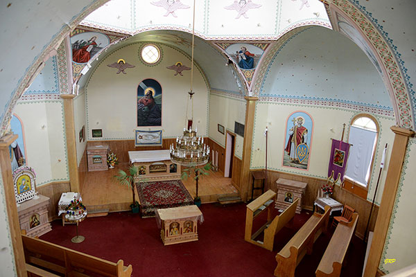 Interior of Sts. Volodymyr and Olha Ukrainian Orthodox Church at Gilbert Plains
