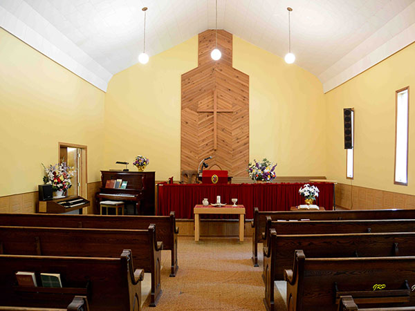 Interior of Swan Lake United Church