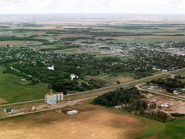 Aerial view of the Manitoba Pool Grain Elevator A