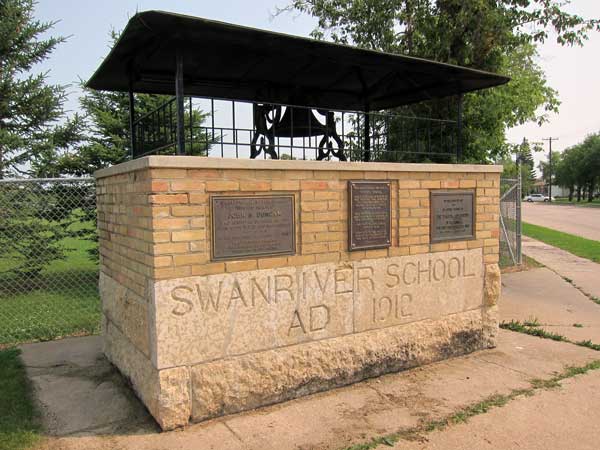 Swan River School commemorative monument