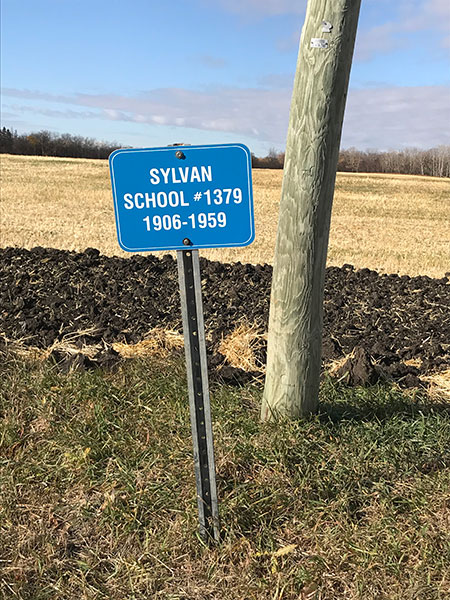 Sylvan School commemorative sign