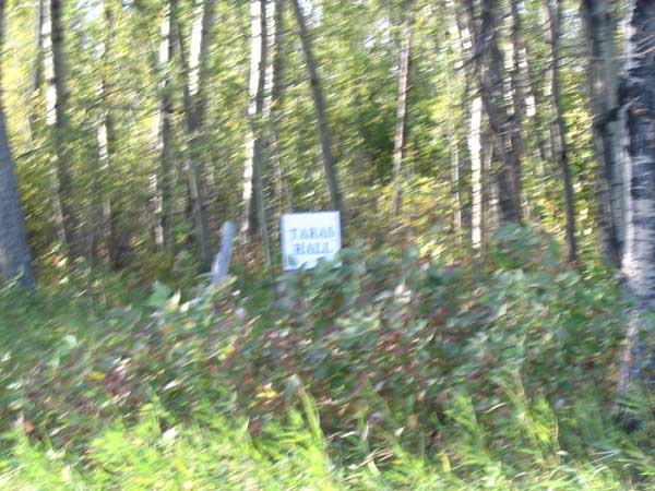 Taras Hall commemorative sign