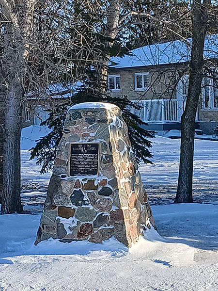 Tecumseh School commemorative monument