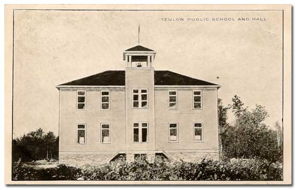 Postcard view of Teulon School