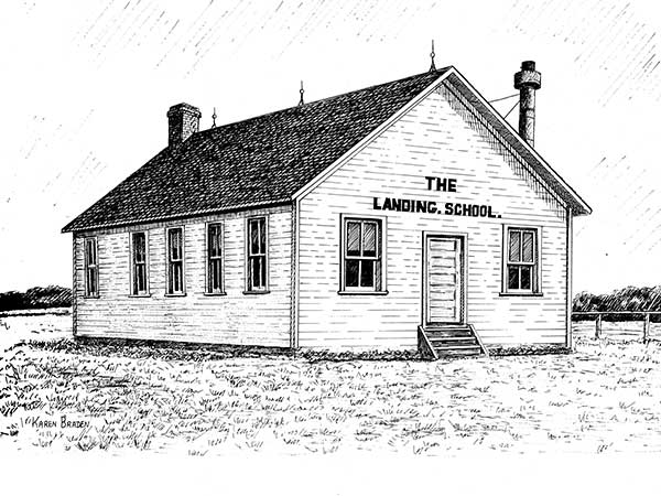 Sketch of The Landing School building