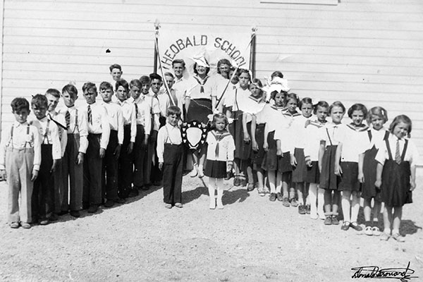 Students and teachers at Theobald School
