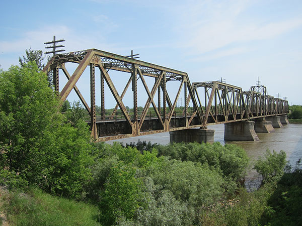 Canadian National Railway bridge at The Pas