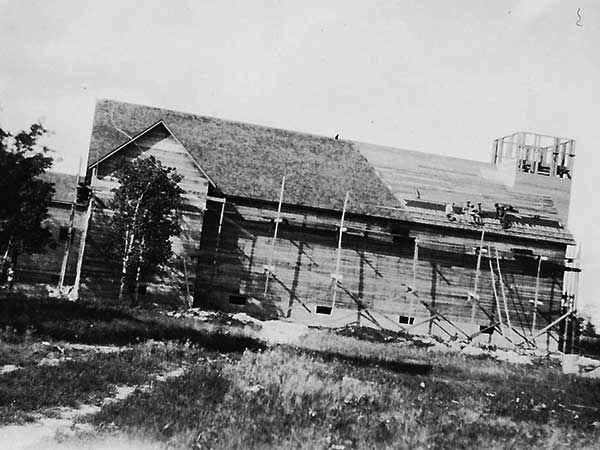 The second Notre Dame Roman Catholic Church under construction