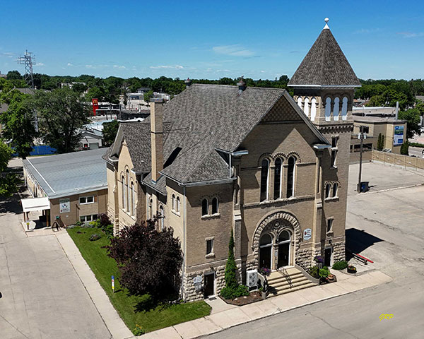 Aerial view of Trinity United Church