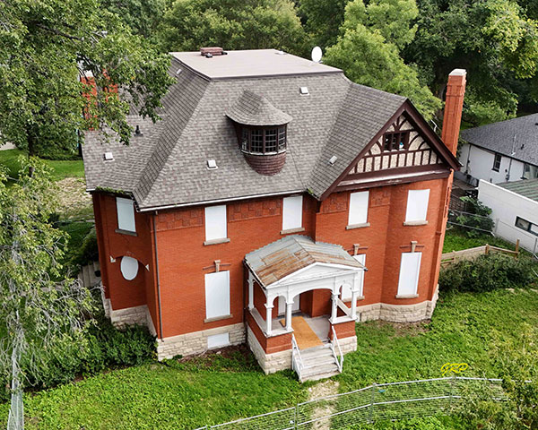Aerial view of the Tupper House