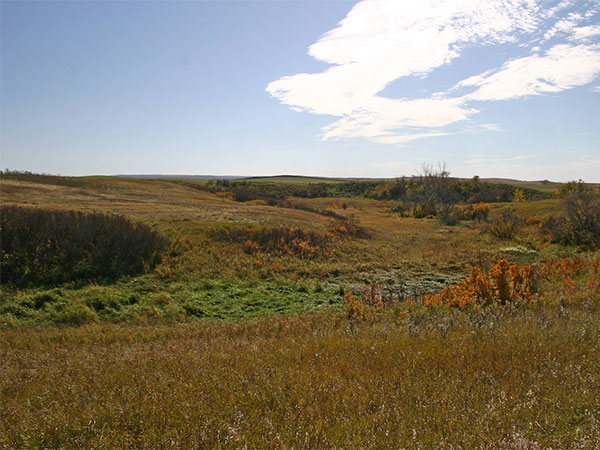 Former Turtle Mountain coal mine site as it appears today