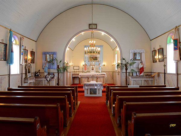 Interior of St. John the Baptist Ukrainian Catholic Church at Fork River