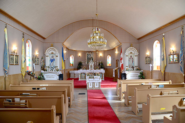 Interior of Ukrainian Catholic Church of St. John the Baptist