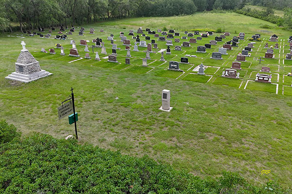 Aerial view of the Ukrainian National Cemetery