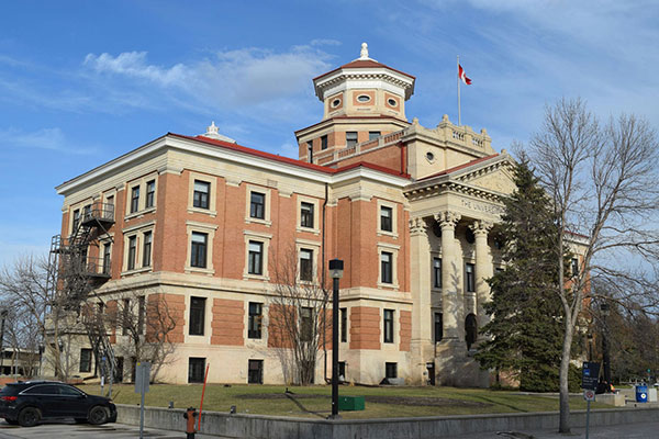 West side of the University’s Administration Building