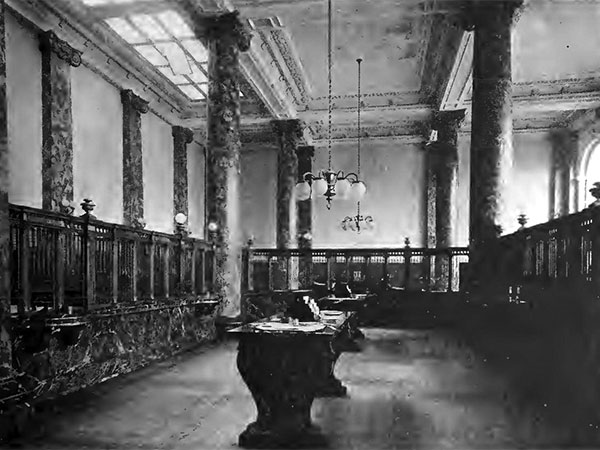 Banking hall in the Union Bank Building