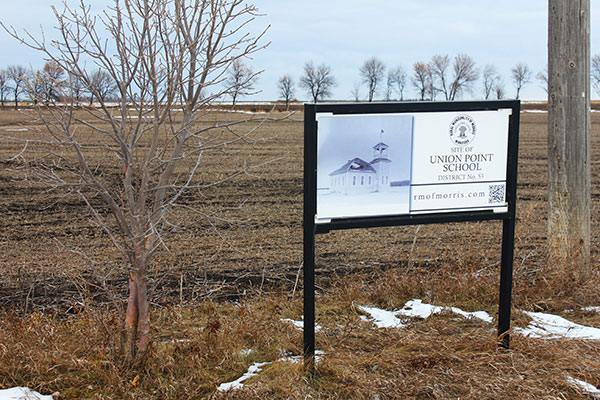 Union Point School commemorative sign