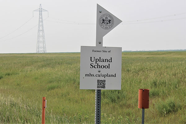 Upland School commemorative sign