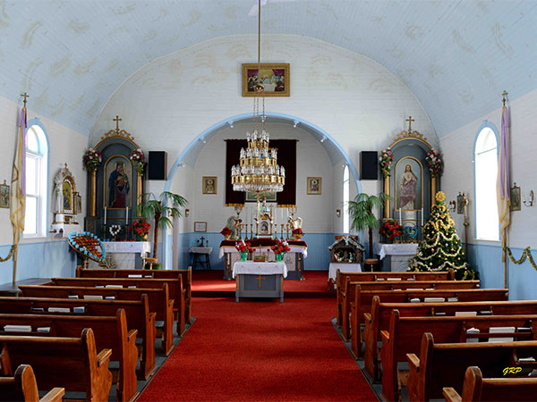 Interior of Sts. Vladimir and Olga Ukrainian Catholic Church in Valley River