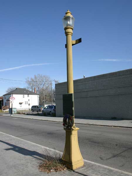 Valour Road Light Post and Plaque