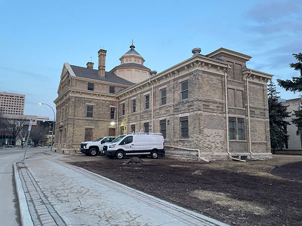 Northwest elevator of the Vaughan Street Gaol